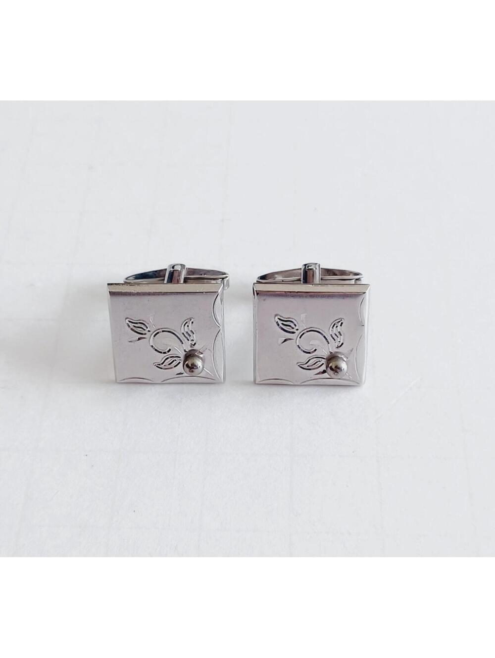 Vintage Foster Silver Tone Cufflinks